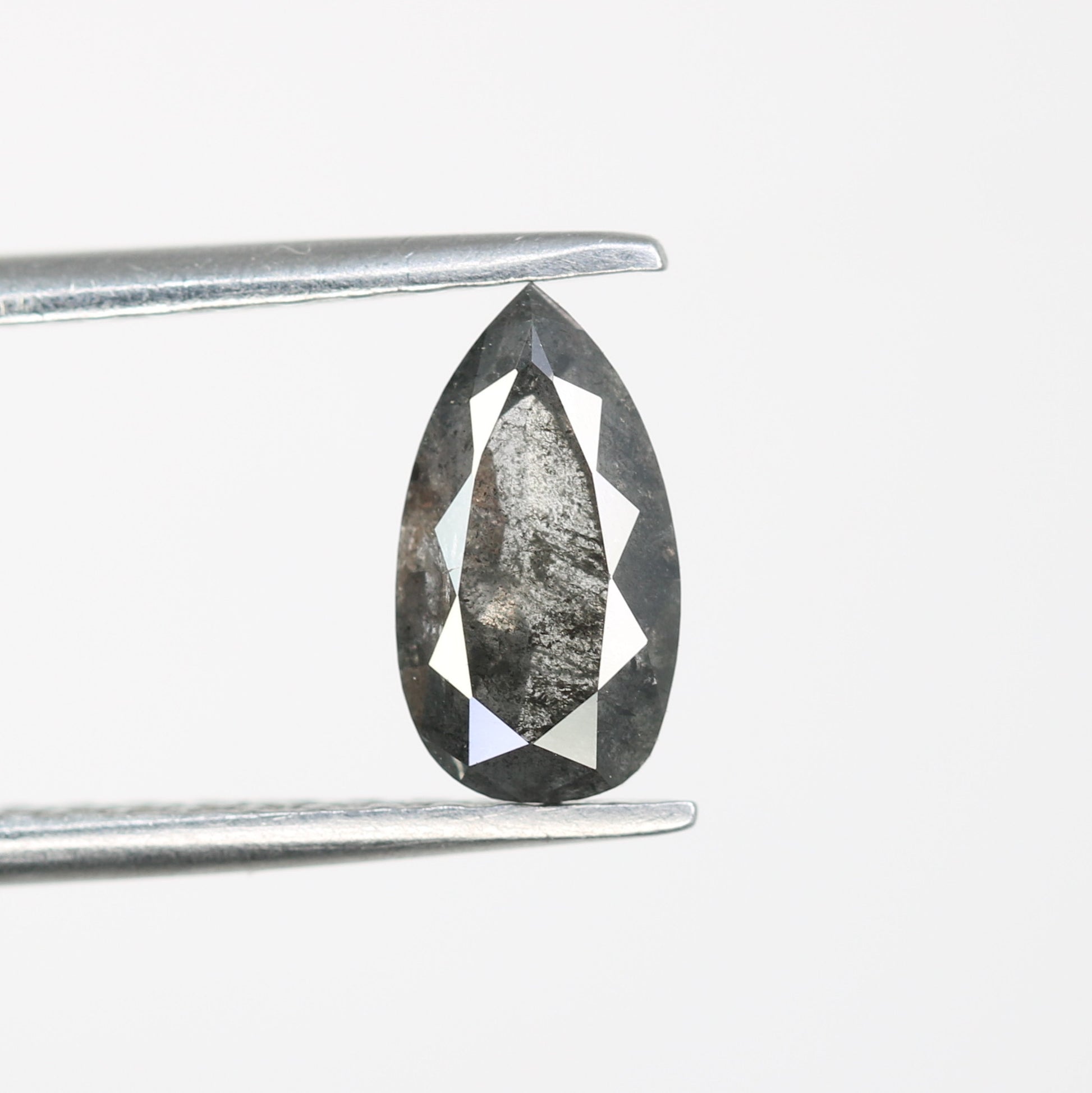 0.97 CT Salt And Pepper Loose Pear Cut Diamond For Engagement Ring - JayKrishna Diamond