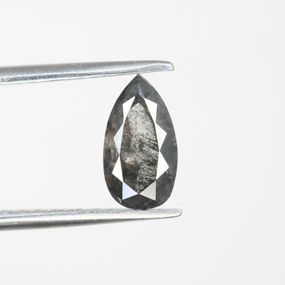 0.97 CT Salt And Pepper Loose Pear Cut Diamond For Engagement Ring - JayKrishna Diamond