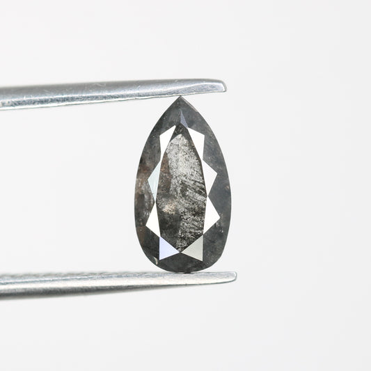 0.97 CT Salt And Pepper Loose Pear Cut Diamond For Engagement Ring - JayKrishna Diamond