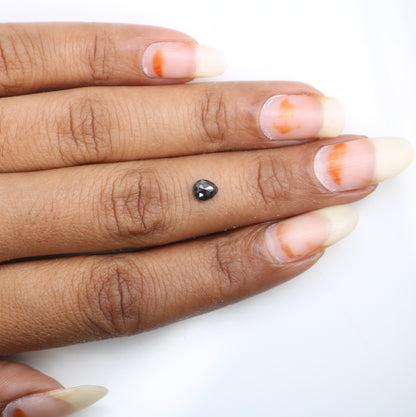 0.52 Carat Natural Salt And Pepper Loose Pear Shaped Diamond For Promise Ring - JayKrishna Diamond
