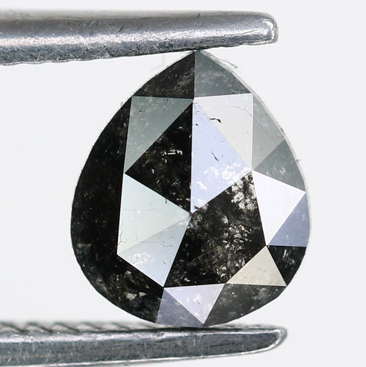 0.50 Carat Pear Shaped Loose Salt And Pepper Diamond For wedding Ring - JayKrishna Diamond