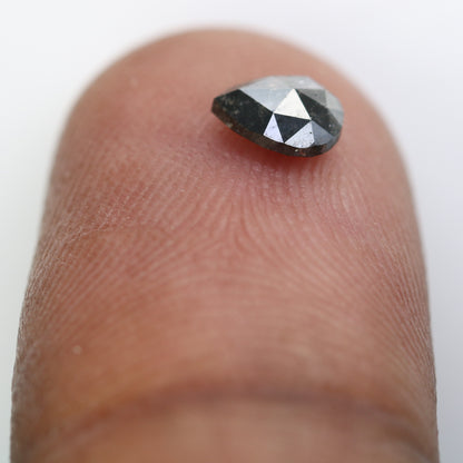 0.50 Carat Pear Shaped Loose Salt And Pepper Diamond For wedding Ring - JayKrishna Diamond