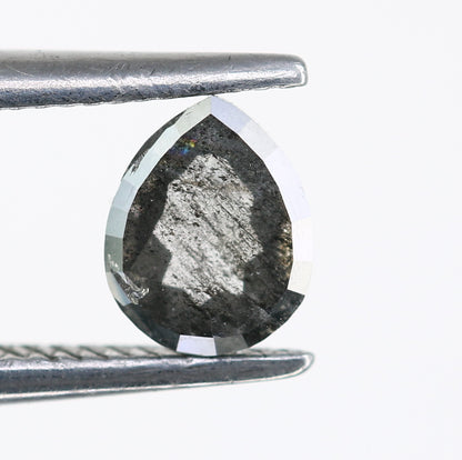 0.41 Carat 5.3 MM Loose Salt And Pepper Color Pear Shaped Diamond Ring - JayKrishna Diamond