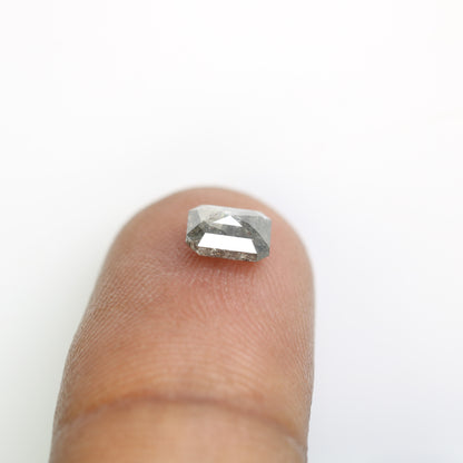 0.96 CT Loose Emerald Shape Salt And Pepper Natural Diamond For Engagement Ring - JayKrishna Diamond