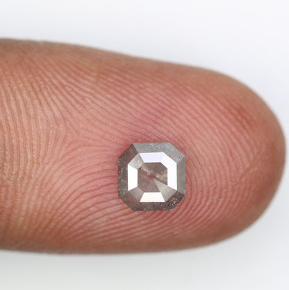 0.73 Carat Asscher Shaped Diamond Salt And Pepper Diamond For Engagement Ring - JayKrishna Diamond