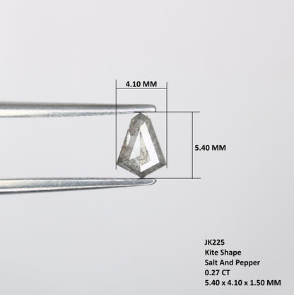 0.27 Carat Loose Kite Shape Natural Salt and Pepper Diamond – Perfect for Galaxy Rings | Unique Salt and Pepper Diamond Jewelry - JayKrishna Diamond