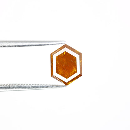 1.80 CT Elongated Hexagon Cut 8.20 MM Fancy Orange Diamond For Engagement Ring - JayKrishna Diamond