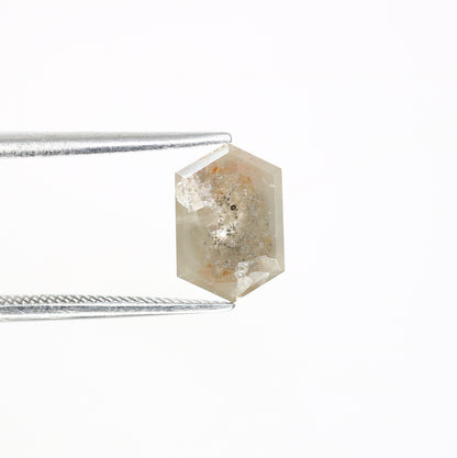 2.00 CT 9.70 MM Fancy Grey Elongated Hexagon Shape Diamond For Designer Jewelry - JayKrishna Diamond