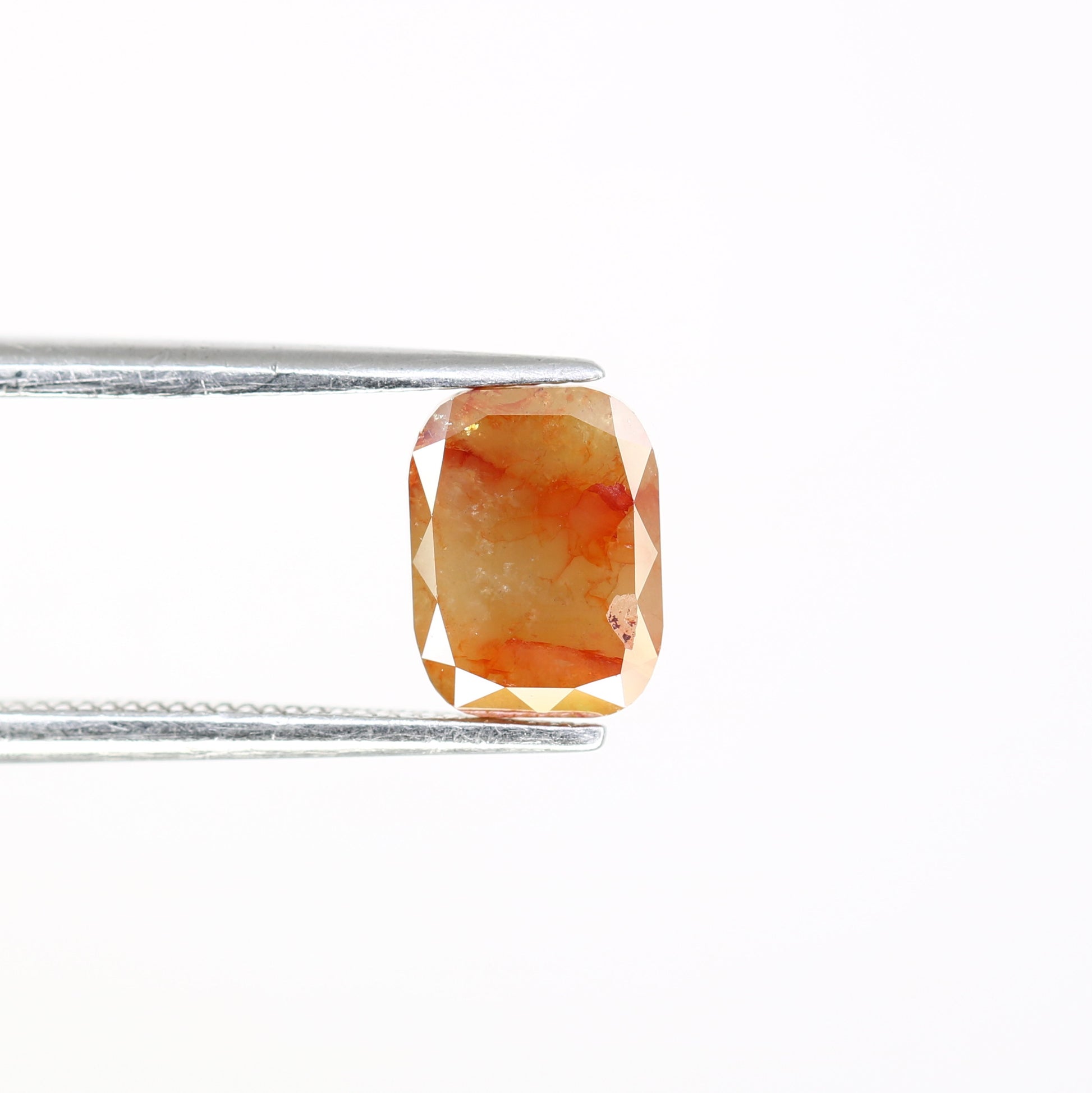 1.60 Carat 7.50 MM Natural Loose Red Emerald Shaped Diamond For Promise Ring - JayKrishna Diamond