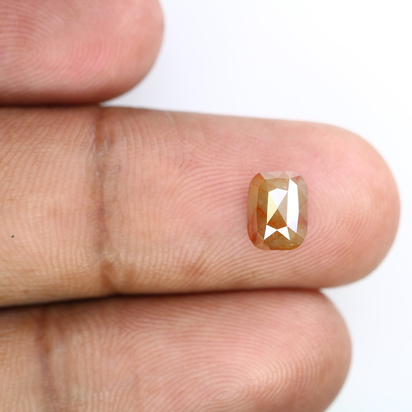 1.60 Carat 7.50 MM Natural Loose Red Emerald Shaped Diamond For Promise Ring - JayKrishna Diamond