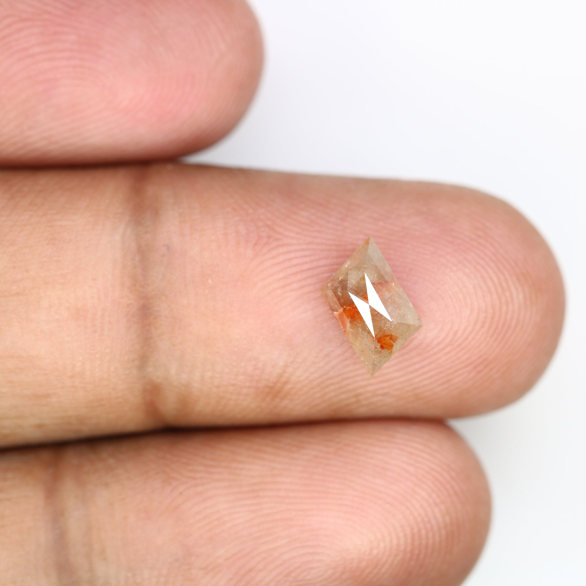 1.30 CT 9.50 MM Geometric Shape Unique Red Fancy Diamond For Designer Ring - JayKrishna Diamond