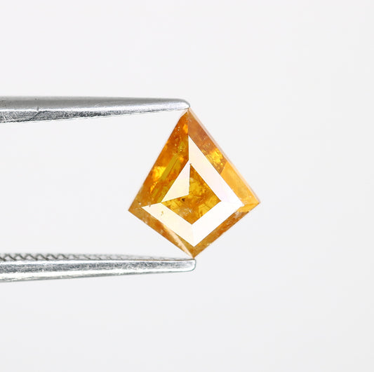 0.79 CT 7.40 MM Orange Color Natural Loose Kite Shaped Diamond For Wedding Ring - JayKrishna Diamond