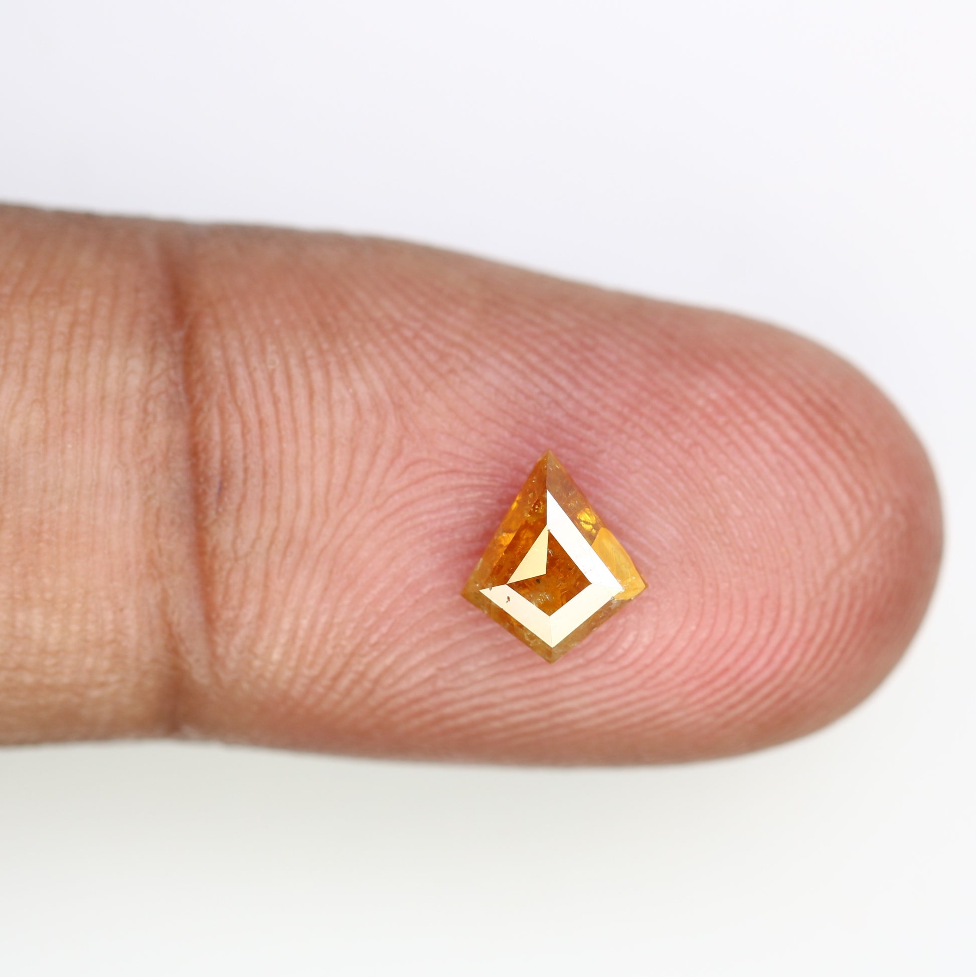 0.79 CT 7.40 MM Orange Color Natural Loose Kite Shaped Diamond For Wedding Ring - JayKrishna Diamond