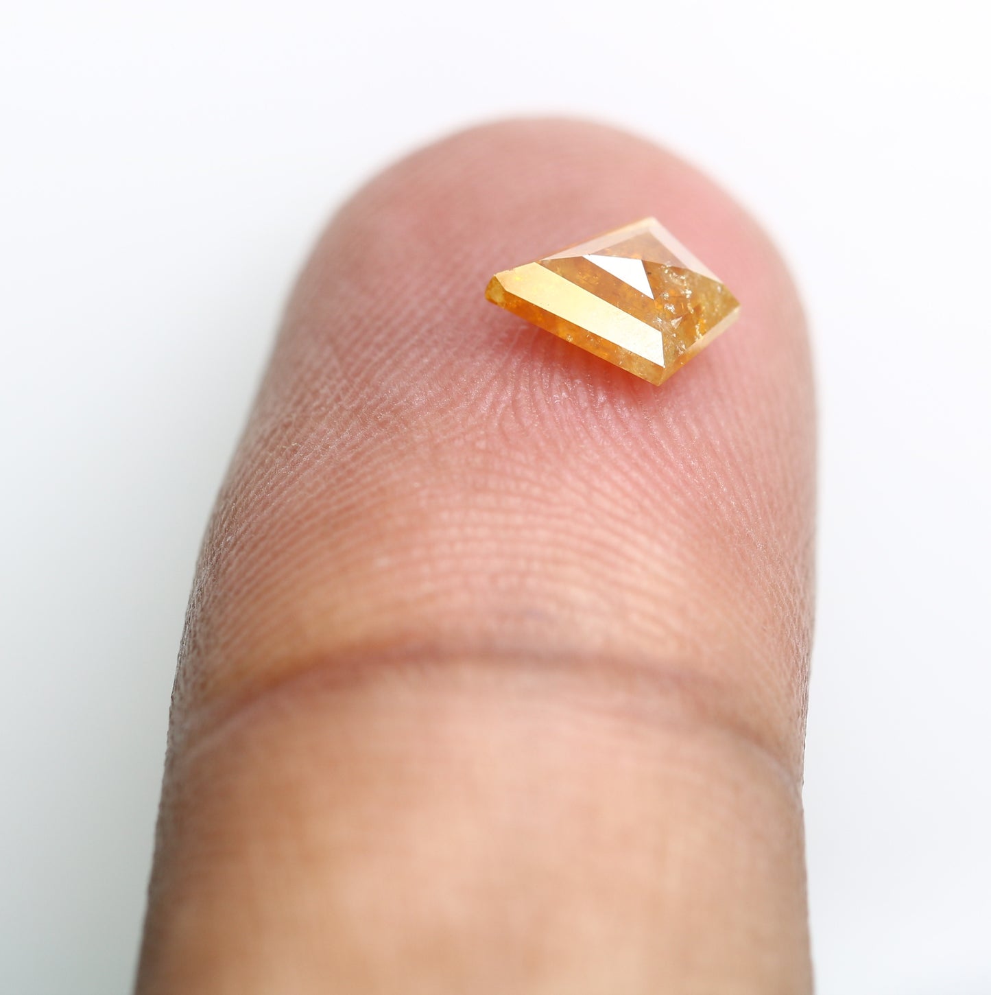 0.79 CT 7.40 MM Orange Color Natural Loose Kite Shaped Diamond For Wedding Ring - JayKrishna Diamond