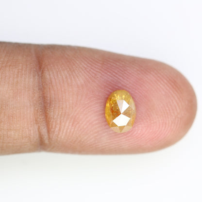 1.15 CT Oval Shape Natural Orange 7.20 MM Loose Diamond For Wedding Ring - JayKrishna Diamond