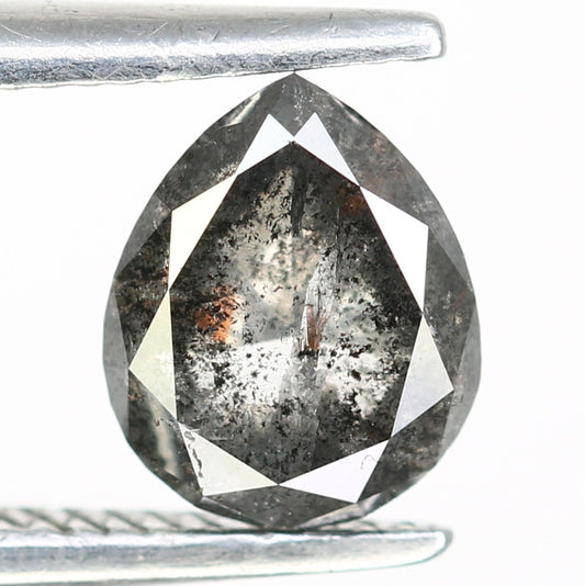 0.90 Carat Pear Shaped Loose Salt And Pepper Diamond For Diamond Pedant - JayKrishna Diamond