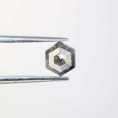 0.86 CT Salt And Pepper Elongated Hexagon Shape Natural Diamond For Engagement Ring - JayKrishna Diamond