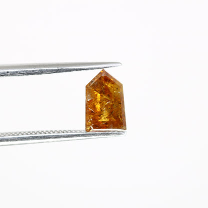 0.87 CT Bullet Shape Natural Orange 7.30 MM Loose Fancy Diamond For Designer Ring - JayKrishna Diamond