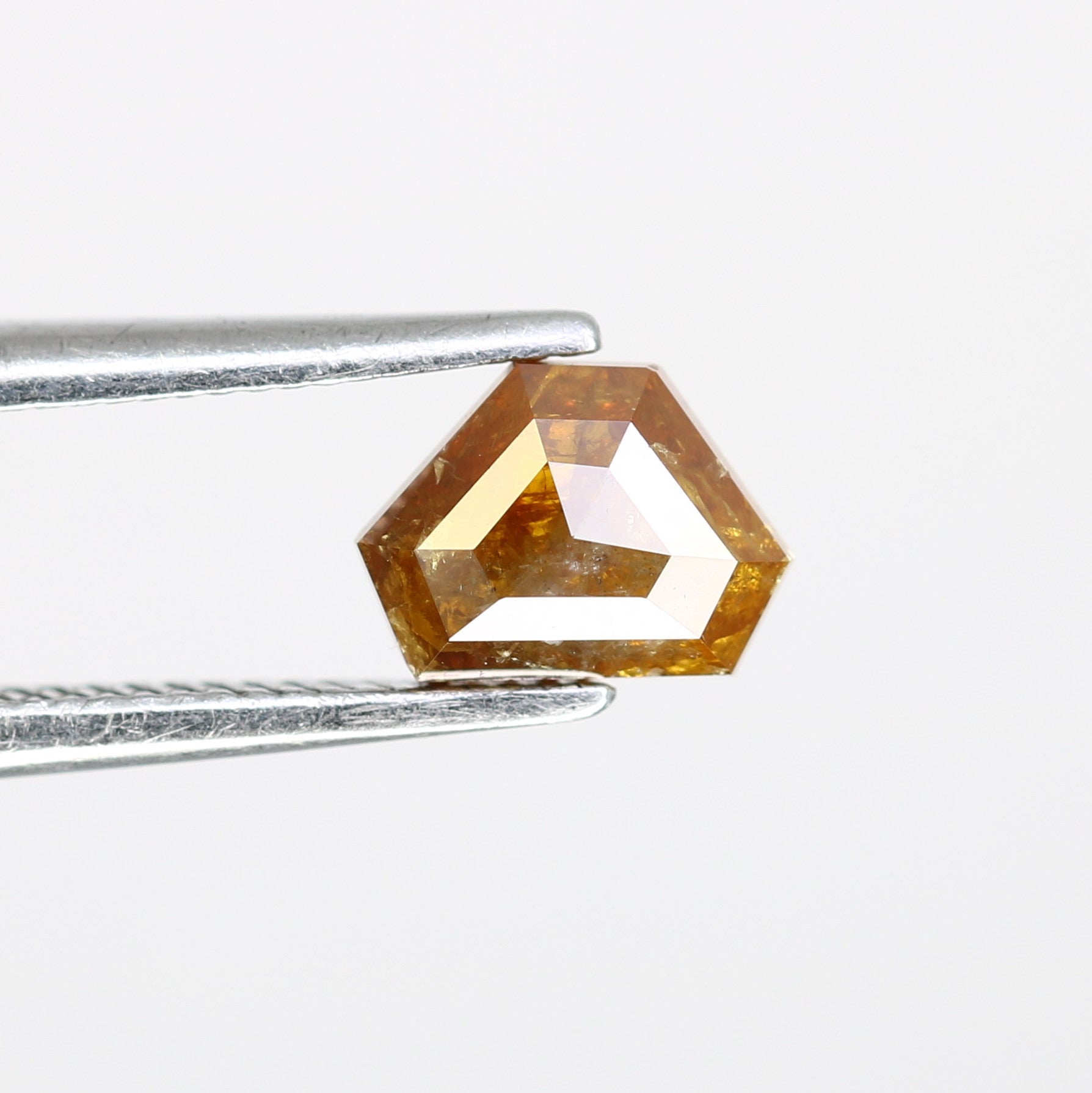 0.70 CT Triangle Shape 4.60 MM Orange Fancy Natural Diamond For Wedding Ring - JayKrishna Diamond