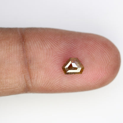 0.70 CT Triangle Shape 4.60 MM Orange Fancy Natural Diamond For Wedding Ring - JayKrishna Diamond