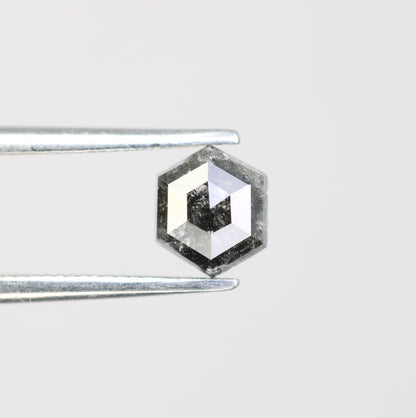 0.72 CT Elongated Hexagon Shape Salt And Pepper Natural Diamond For Engagement Ring - JayKrishna Diamond