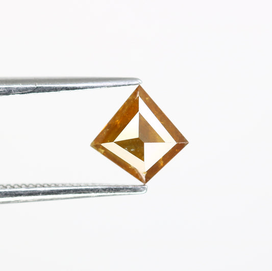 0.73 Carat Orange Color Natural Loose Kite Shaped 7.00 MM Diamond For Wedding Ring - JayKrishna Diamond