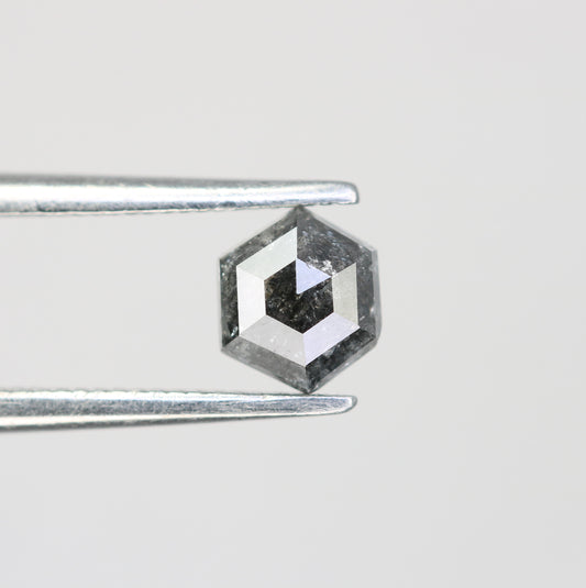 0.55 CT Elongated Hexagon Salt and Pepper Diamond – Rare Loose Gem for Modern Engagement Rings - JayKrishna Diamond