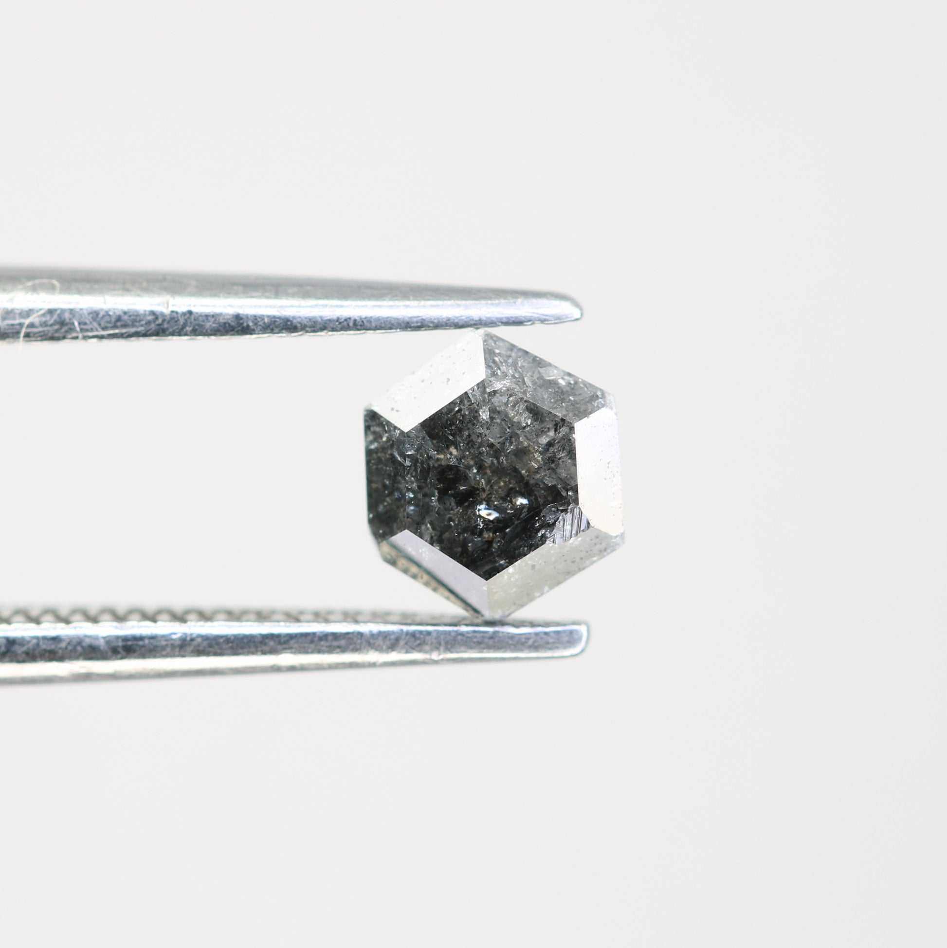 0.55 CT Elongated Hexagon Salt and Pepper Diamond – Rare Loose Gem for Modern Engagement Rings - JayKrishna Diamond