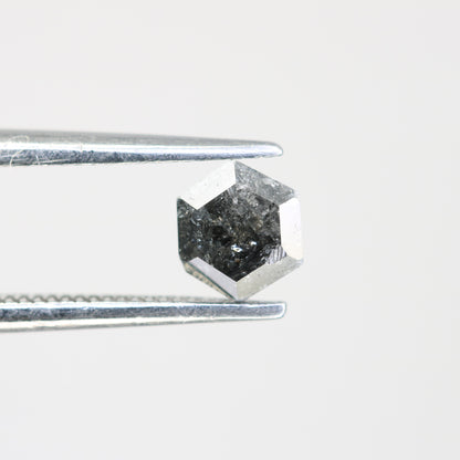 0.55 CT Elongated Hexagon Salt and Pepper Diamond – Rare Loose Gem for Modern Engagement Rings - JayKrishna Diamond