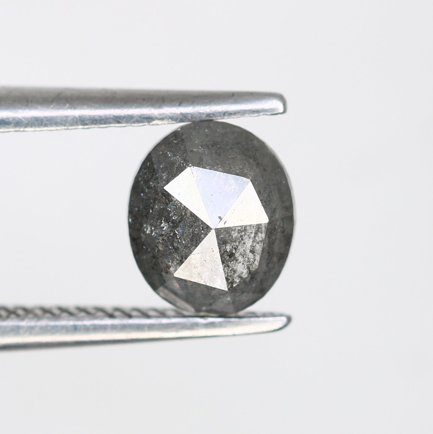0.69 Carat Oval Shaped Natural Loose Salt And Pepper Diamond For Wedding Ring - JayKrishna Diamond