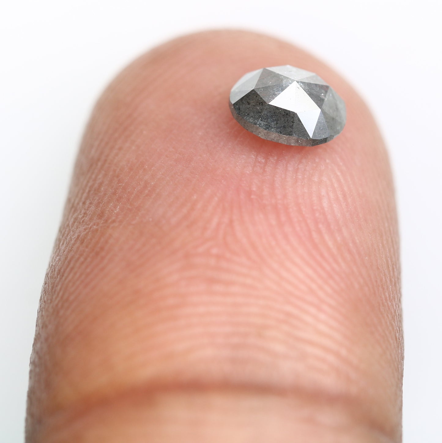 0.69 Carat Oval Shaped Natural Loose Salt And Pepper Diamond For Wedding Ring - JayKrishna Diamond
