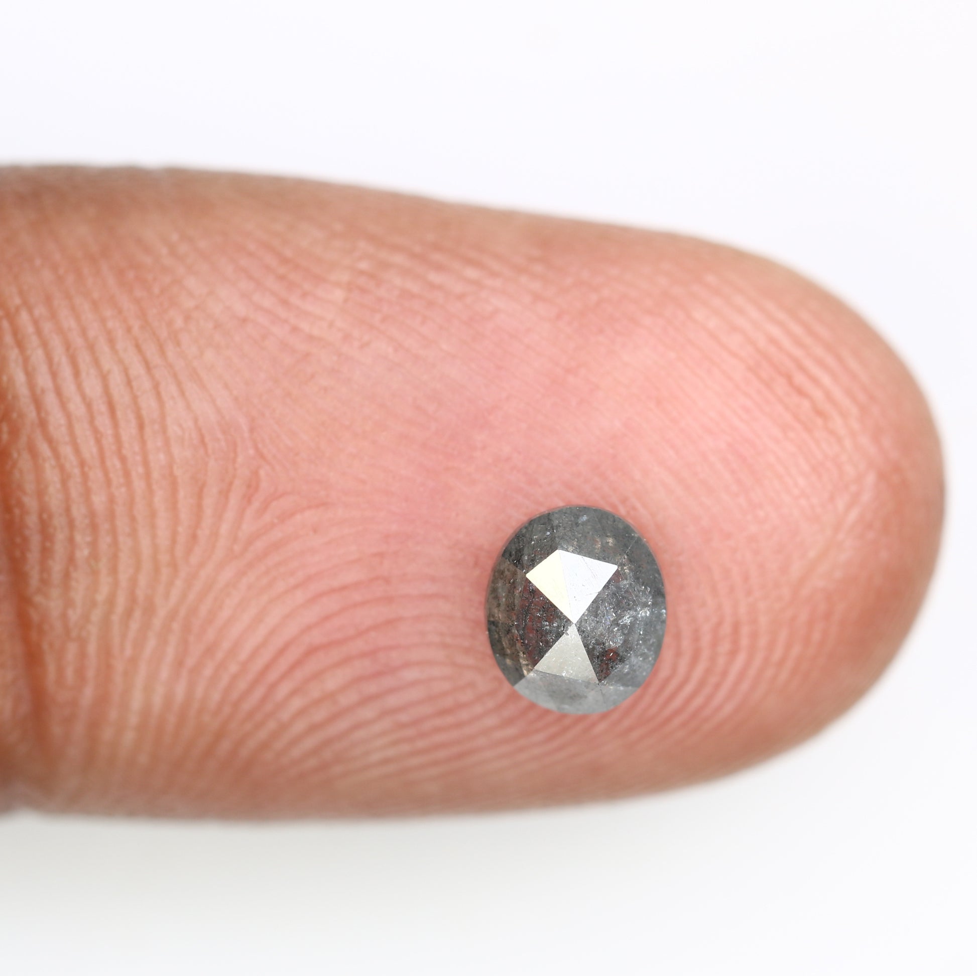 0.69 Carat Oval Shaped Natural Loose Salt And Pepper Diamond For Wedding Ring - JayKrishna Diamond