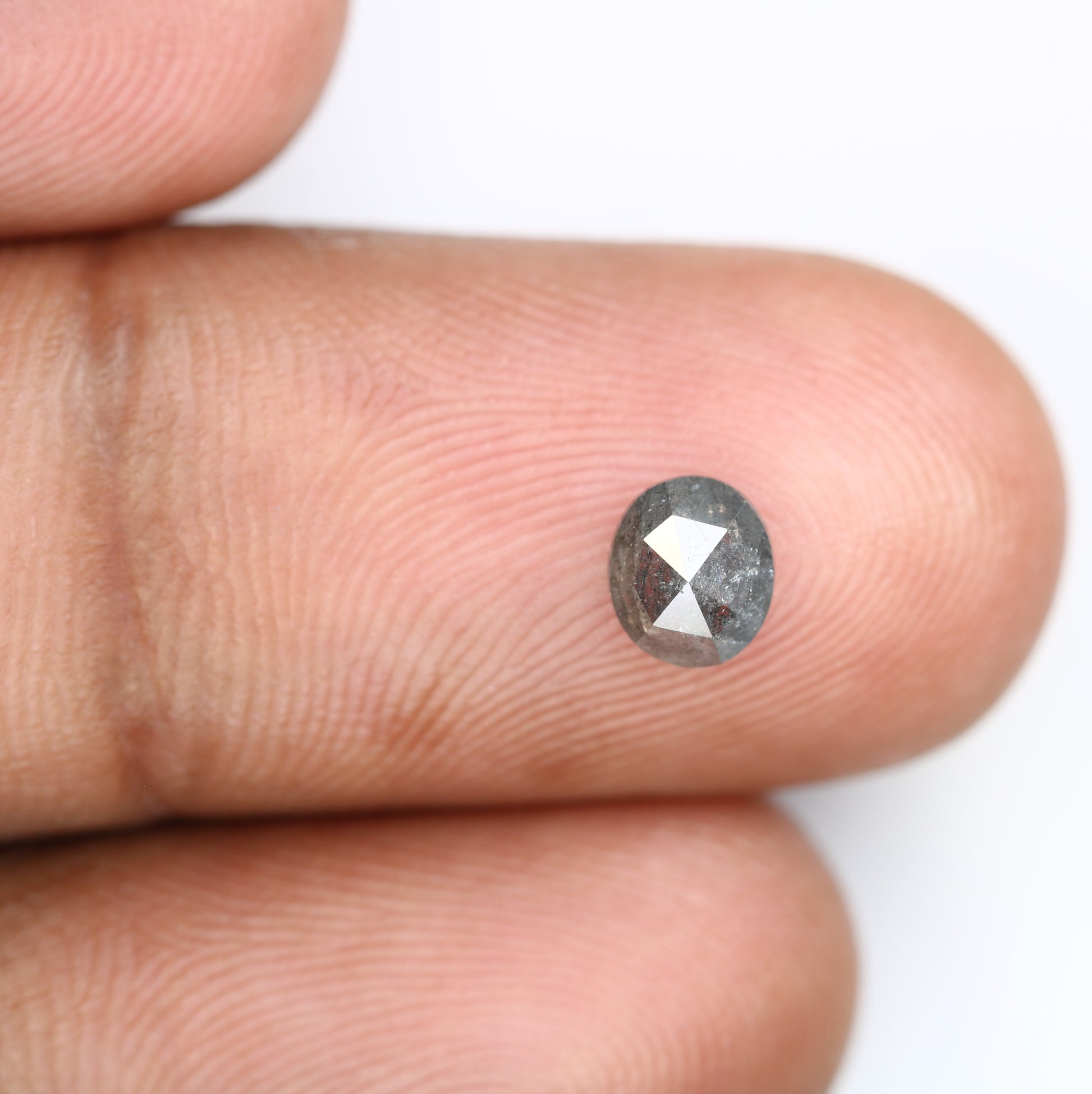 0.69 Carat Oval Shaped Natural Loose Salt And Pepper Diamond For Wedding Ring - JayKrishna Diamond