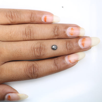 0.69 Carat Oval Shaped Natural Loose Salt And Pepper Diamond For Wedding Ring - JayKrishna Diamond