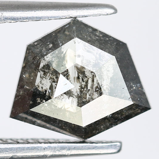 0.71 CT Loose Natural Salt And Pepper Geometric Shaped Diamond For Wedding Ring - JayKrishna Diamond