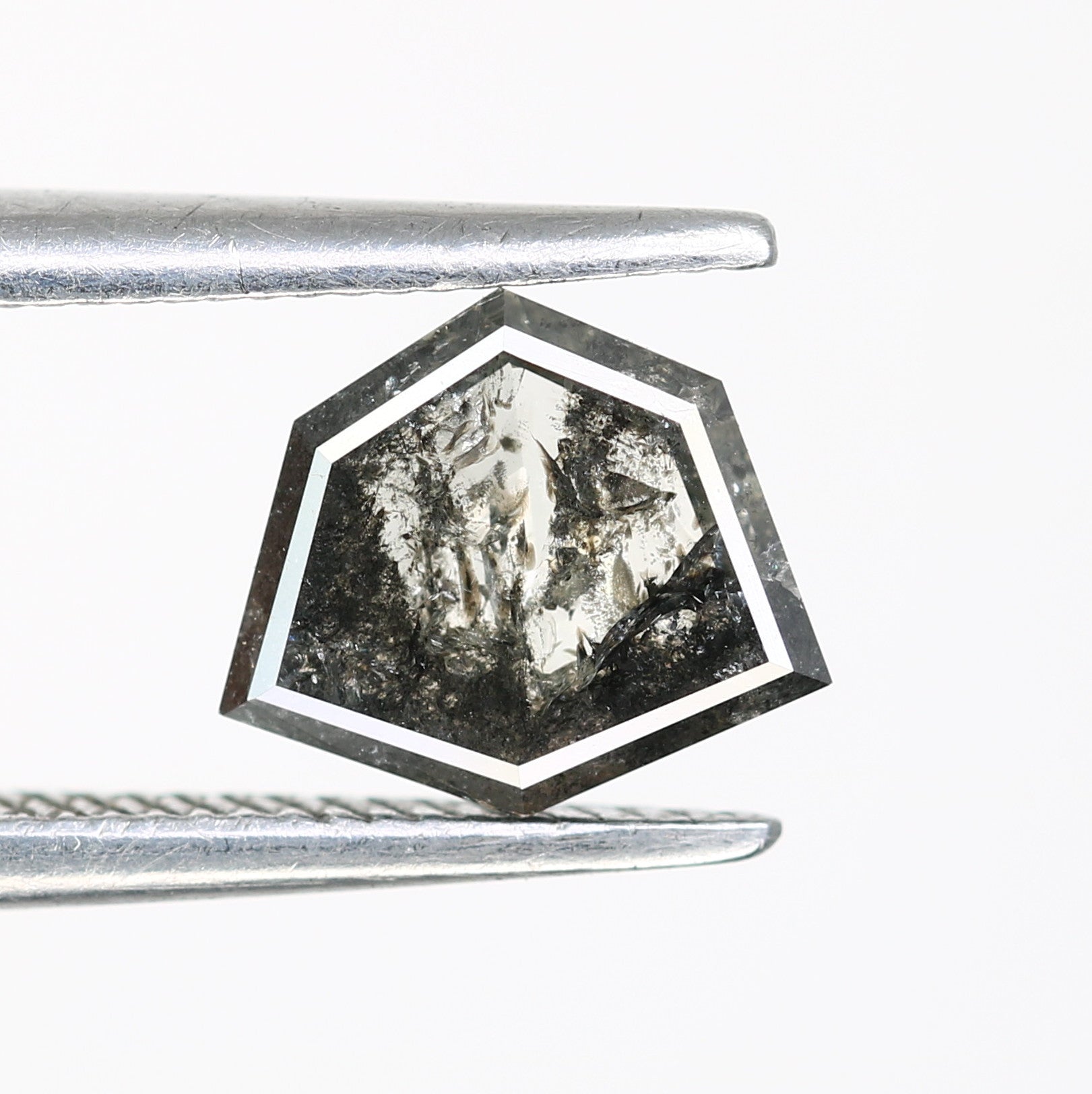 0.71 CT Loose Natural Salt And Pepper Geometric Shaped Diamond For Wedding Ring - JayKrishna Diamond