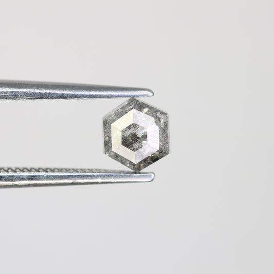 0.54 CT Salt And Pepper Loose Elongated Hexagon Shape Diamond For Engagement Ring - JayKrishna Diamond