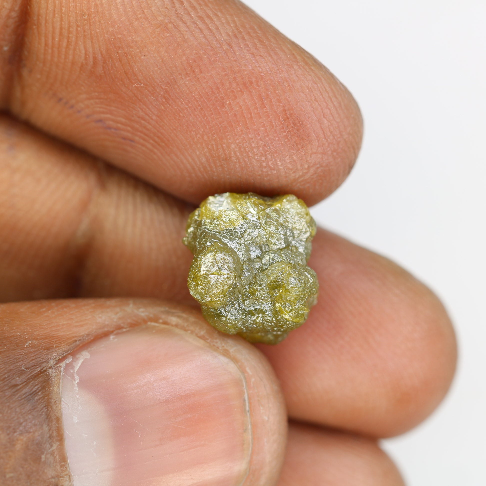 7.09 CT Greenish Rough Irregular Cut Raw Diamond For Engagement Ring - JayKrishna Diamond