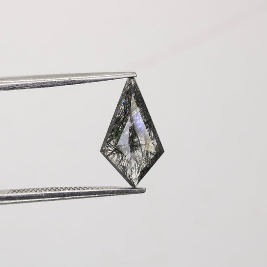 1.29 CT Black Rutile Polished Kite Shape 7.00 MM Natural Gemstone For Wedding Ring - JayKrishna Diamond