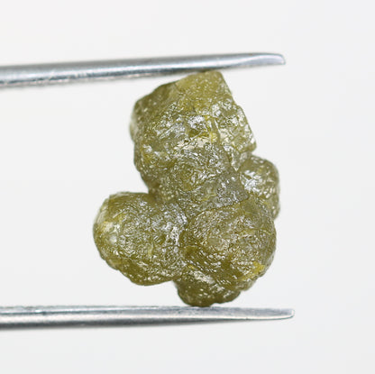 5.74 CT Uncut Raw Greenish Rough Diamond For Engagement Ring - JayKrishna Diamond