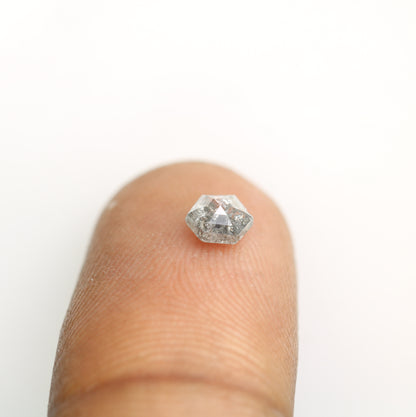 0.54 CT Salt And Pepper Loose Elongated Hexagon Shape Diamond For Engagement Ring - JayKrishna Diamond