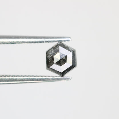 0.55 CT Unique Hexagon Salt and Pepper Diamond – Ideal Loose Stone for Custom Bridal Jewelry - JayKrishna Diamond