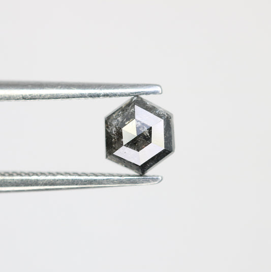 0.55 CT Unique Hexagon Salt and Pepper Diamond – Ideal Loose Stone for Custom Bridal Jewelry - JayKrishna Diamond