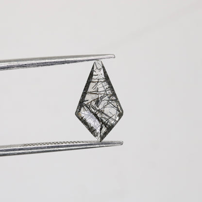 1.29 CT 6.90 MM Kite Shape Black Rutile Fancy Natural Gemstone For Engagement Ring - JayKrishna Diamond