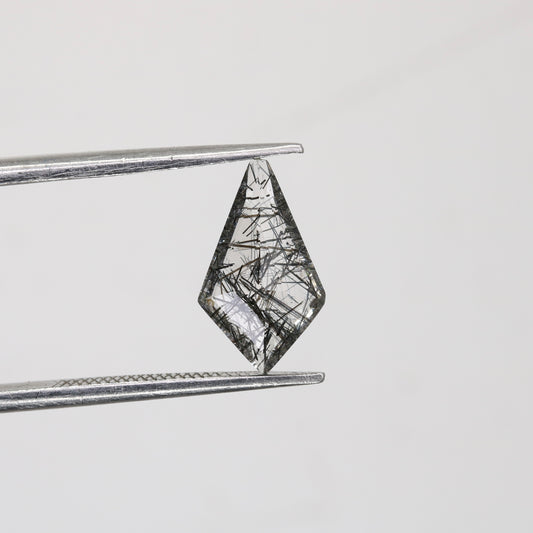 1.29 CT 6.90 MM Kite Shape Black Rutile Fancy Natural Gemstone For Engagement Ring - JayKrishna Diamond