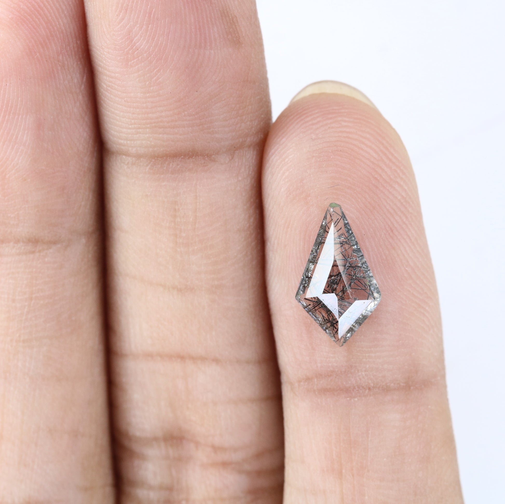 1.29 CT 6.90 MM Kite Shape Black Rutile Fancy Natural Gemstone For Engagement Ring - JayKrishna Diamond