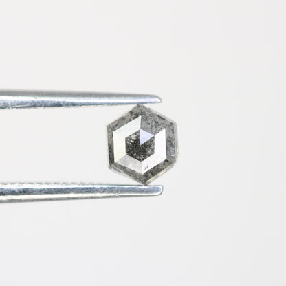 0.50 CT Elongated Hexagon Shape Salt And Pepper Diamond For Engagement Ring - JayKrishna Diamond