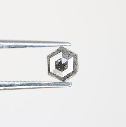 0.50 CT Elongated Hexagon Shape Salt And Pepper Diamond For Engagement Ring - JayKrishna Diamond