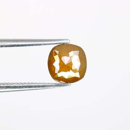 0.65 CT Orange Cushion Shape Diamond (5.80 MM) for Wedding Ring - Unique Gemstone for Custom Bridal Jewelry Designs - JayKrishna Diamond