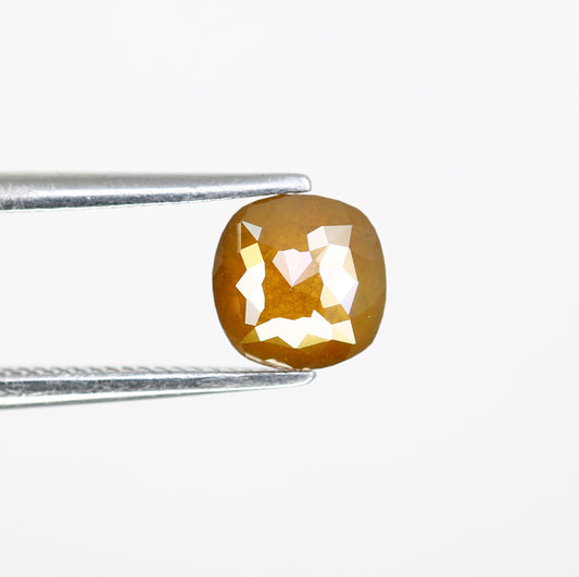 0.65 CT Orange Cushion Shape Diamond (5.80 MM) for Wedding Ring - Unique Gemstone for Custom Bridal Jewelry Designs - JayKrishna Diamond
